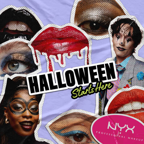 Scena del videoclip musicale di 'NYXTAPE' di NYX Professional Makeup con Wondagurl e Honey Bxby accanto a una cassa acustica rossa in uno studio illuminato di rosa, con un'insegna al neon 'NYXTAPE' in alto.