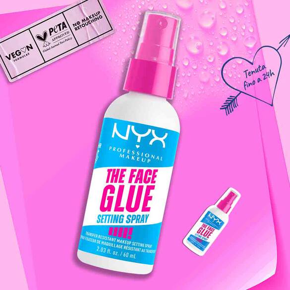 The Face Glue Setting Spray literally extends makeup wear to up to 24 hours,