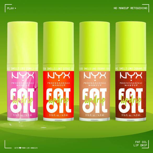 Fat Oil Lip Drip now available in 6 creamy fat shades and 8 original shades.
