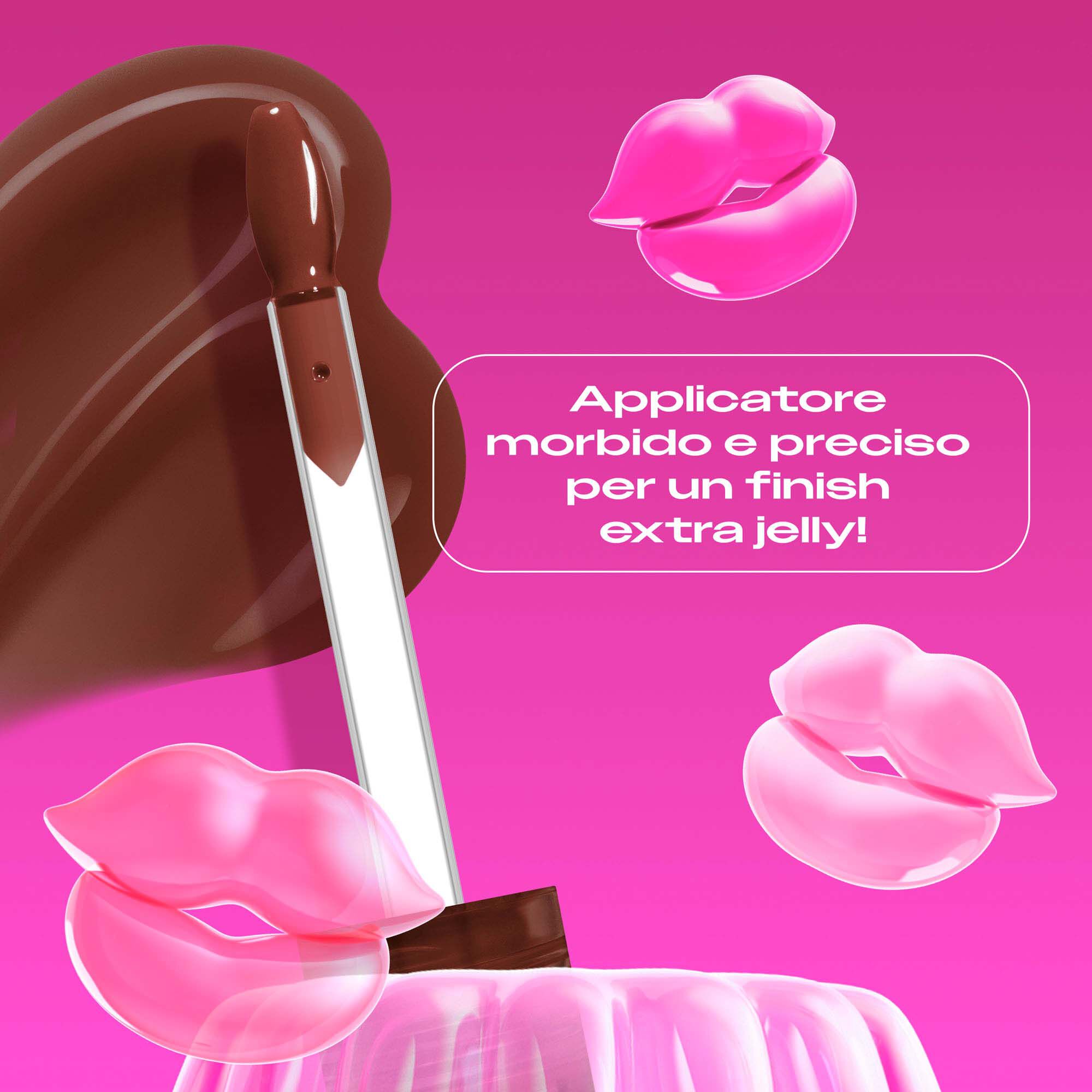 Jelly Job applicator close up highlighting the new spatula applicator for a jelly-smooth finish