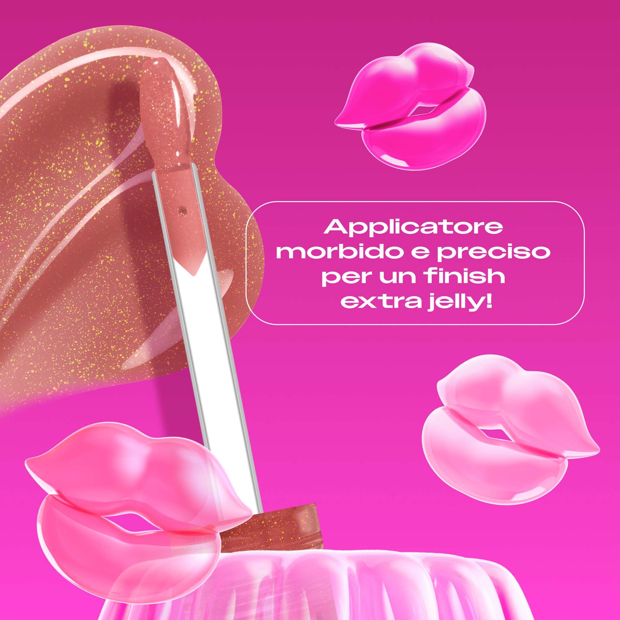 Jelly Job applicator close up highlighting the new spatula applicator for a jelly-smooth finish