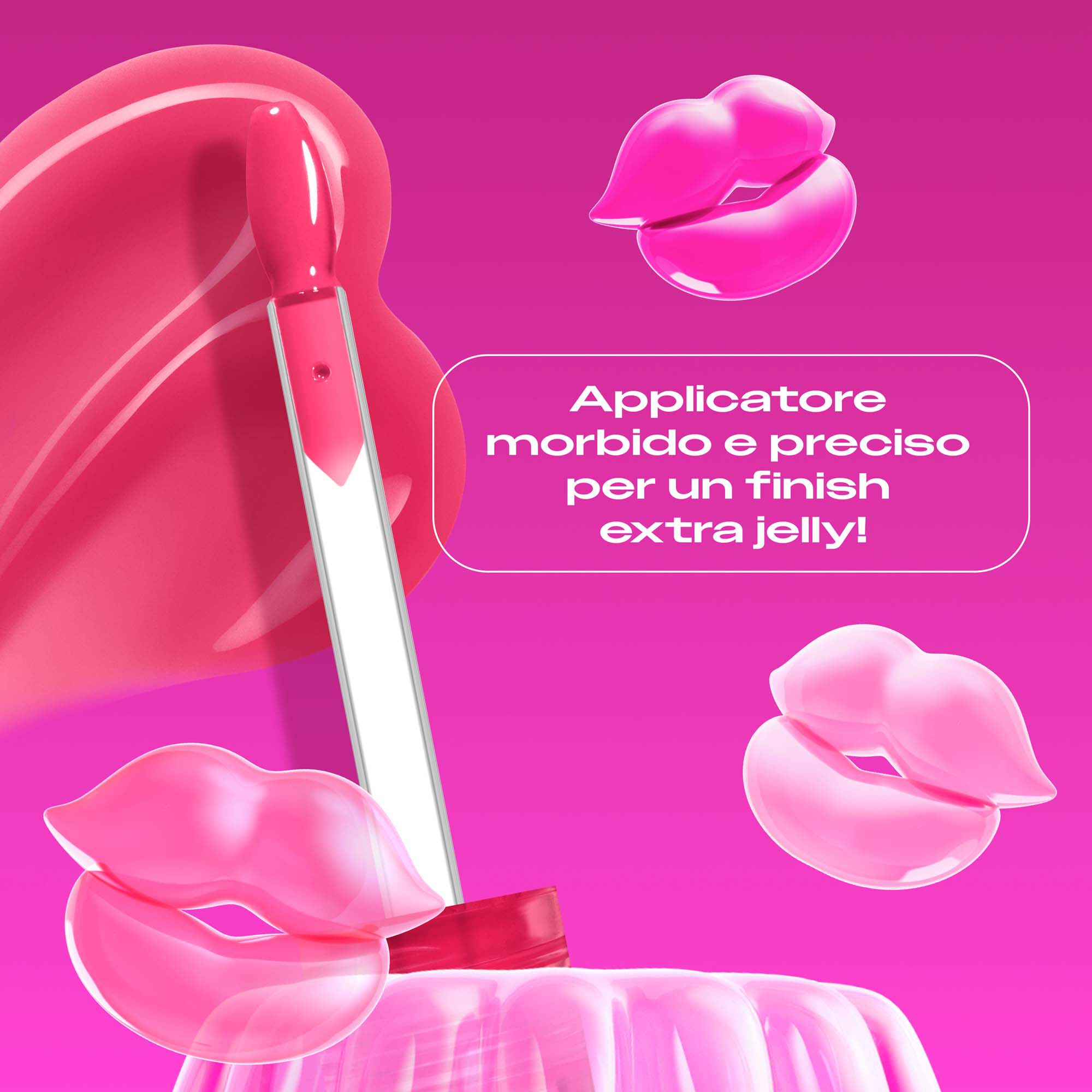 Jelly Job applicator close up highlighting the new spatula applicator for a jelly-smooth finish