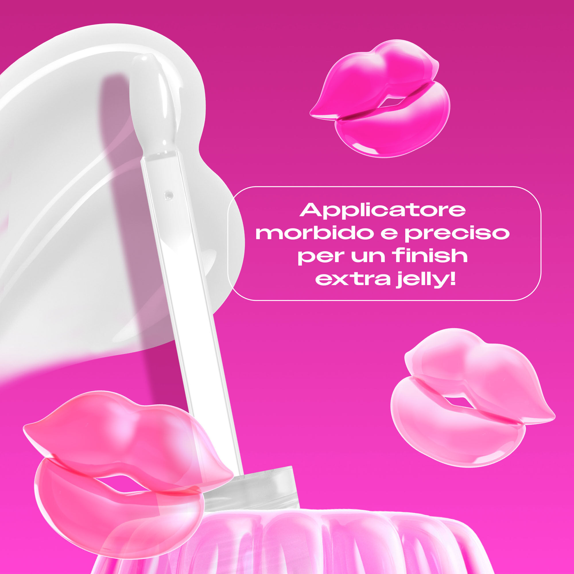 Jelly Job applicator close up highlighting the new spatula applicator for a jelly-smooth finish