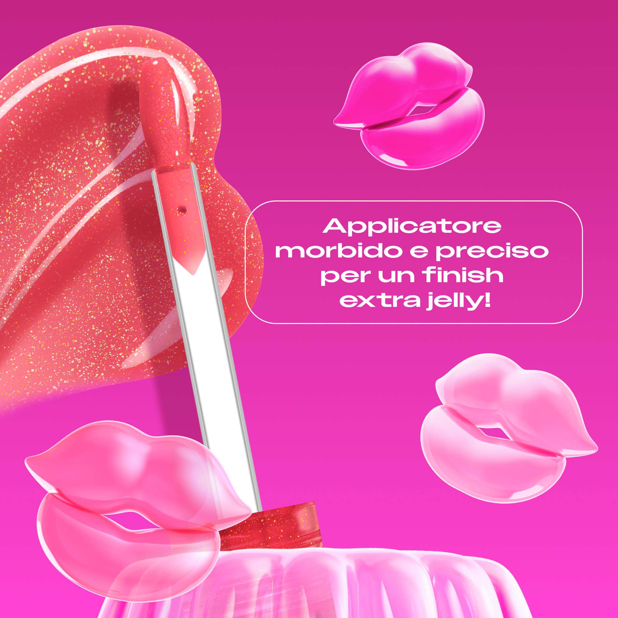 Jelly Job applicator close up highlighting the new spatula applicator for a jelly-smooth finish