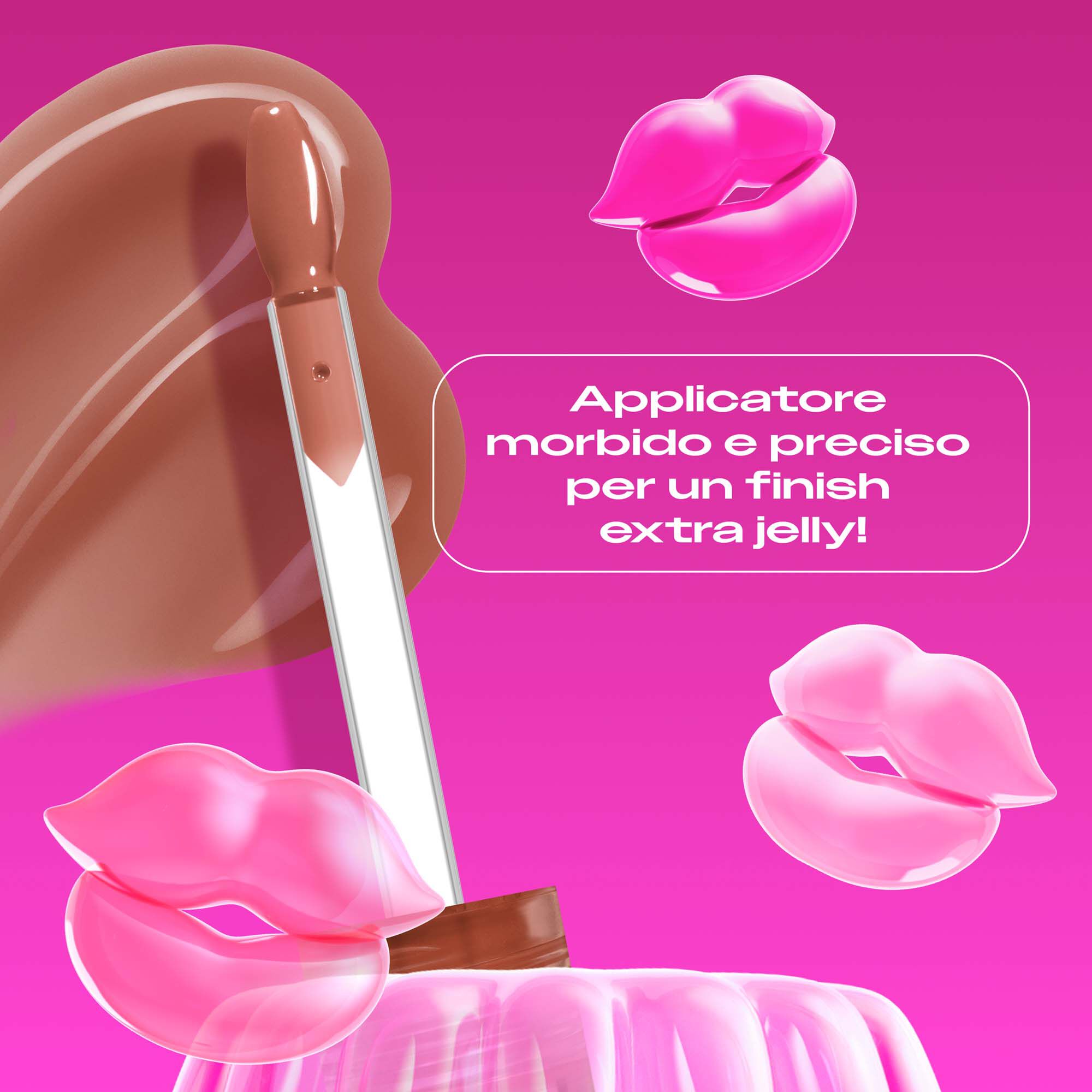 Jelly Job applicator close up highlighting the new spatula applicator for a jelly-smooth finish