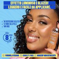Effetto luminoso e glazed dello Stick illuminante Buttermelt Stix Glow Boosting di Nyx Professional Makeup