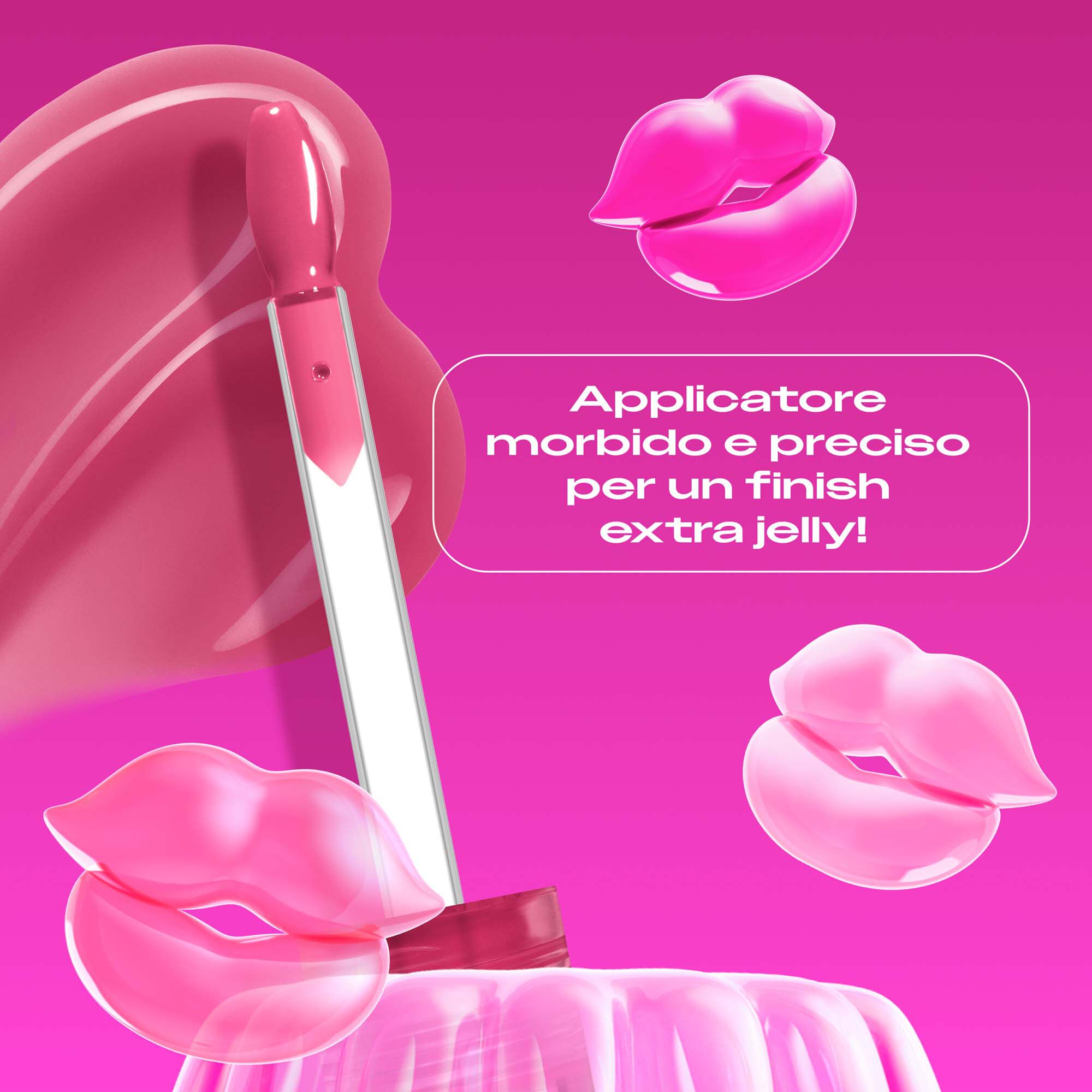 Jelly Job applicator close up highlighting the new spatula applicator for a jelly-smooth finish
