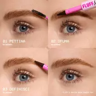 Model beauty visual wearing NYX Professional Makeup Fluff and Snatch Brow Powder Pen in shade 03 Auburn