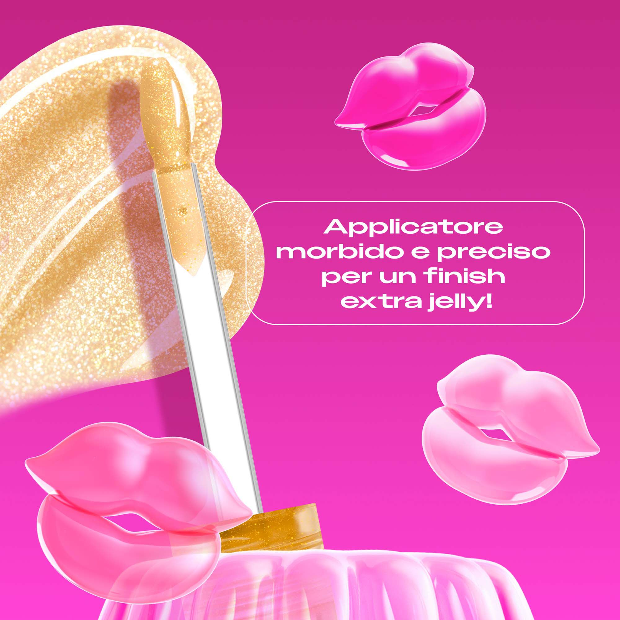 Jelly Job applicator close up highlighting the new spatula applicator for a jelly-smooth finish