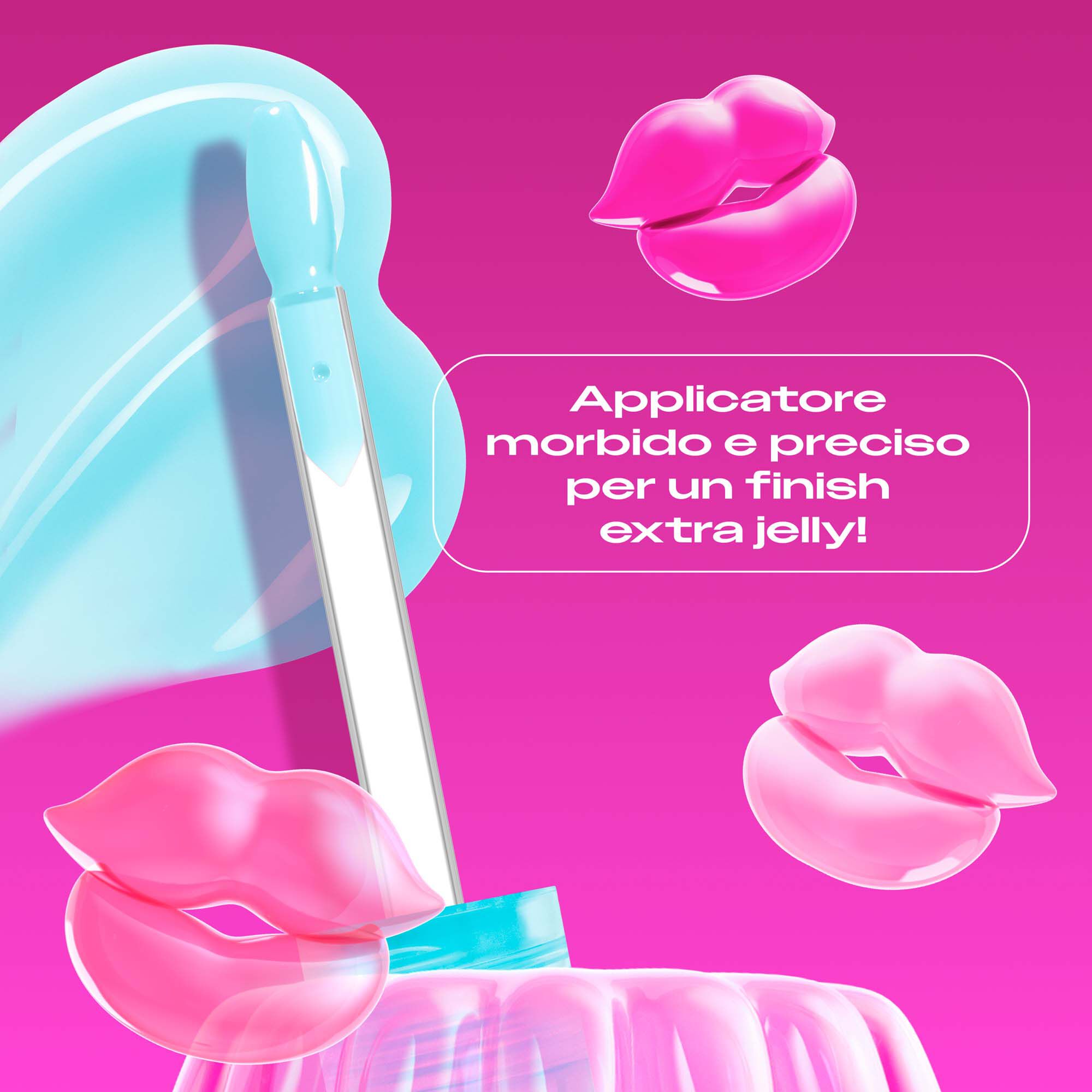 Jelly Job applicator close up highlighting the new spatula applicator for a jelly-smooth finish